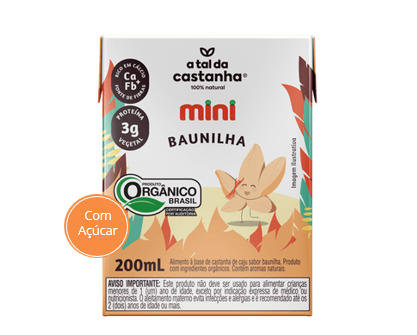 Bebida Vegetal Mini Baunilha 200ml A Tal da Castanha