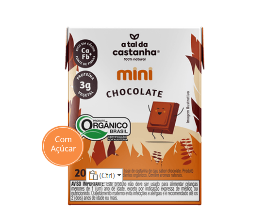 Bebida Vegetal Mini Chocolate 200ml A Tal da Castanha