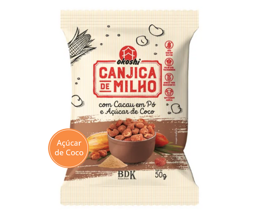 Canjica Milho c/ Cacau Orgânico 50g Okoshi 650