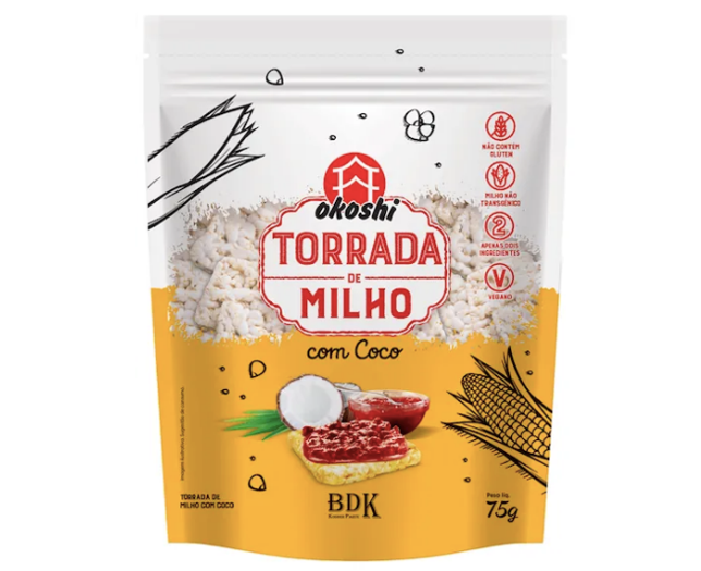 Torrada Milho com Coco 75g Okoshi