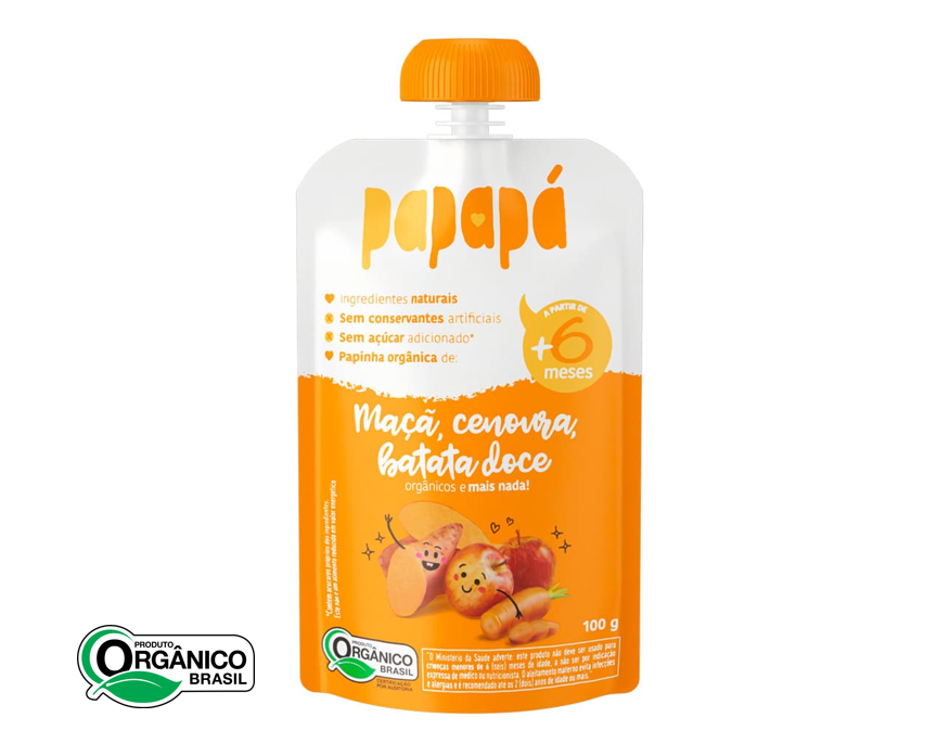 Papinha Maçã e Cenoura 100g Papapá