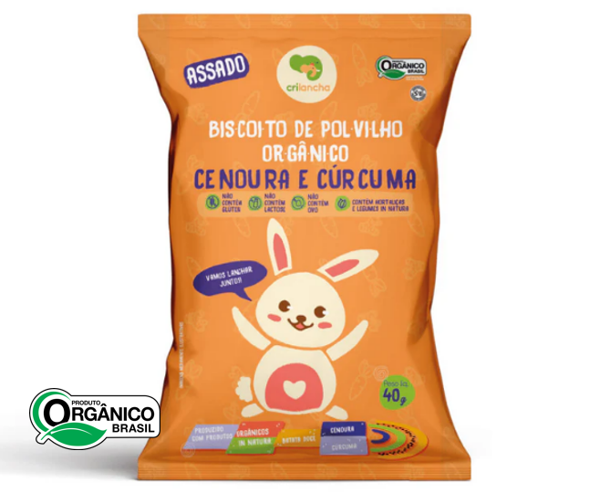 Biscoito Polvilho Cenoura/Cúrcuma 40g Crilancha