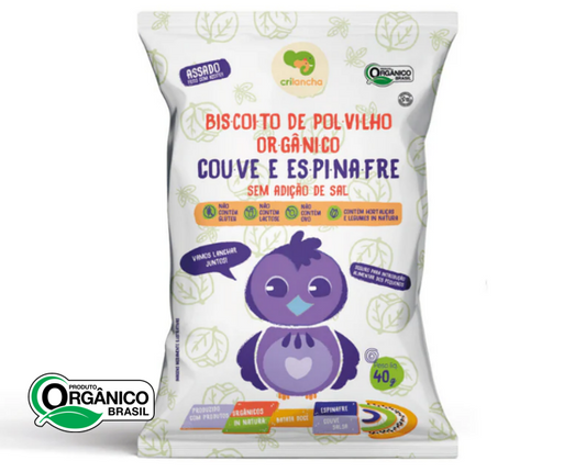 Biscoito Polvilho Couve s/ sal 40g Crilancha 667