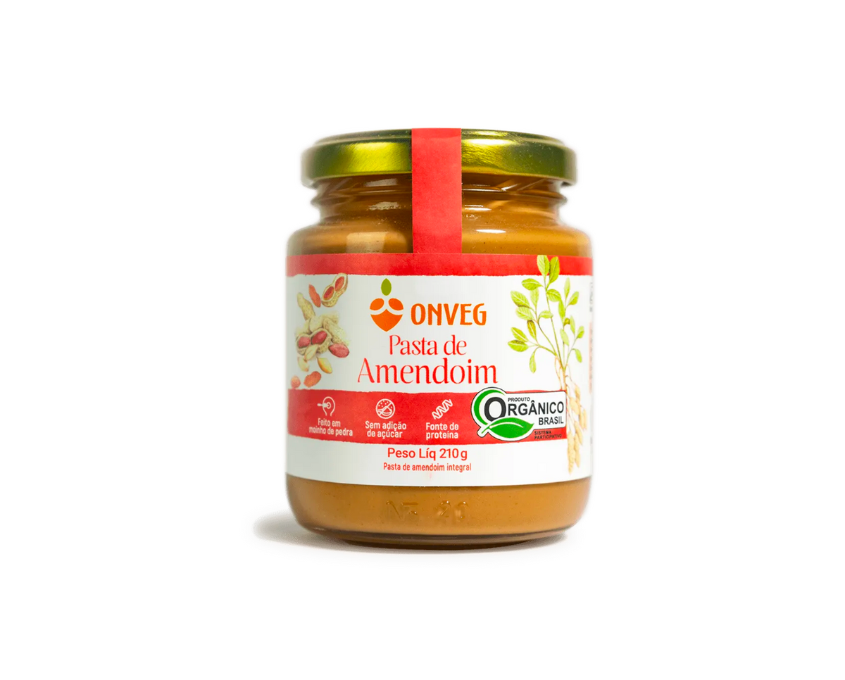 Pasta de Amendoim Integral Orgânico 210g ONVEG - Instituto Origem