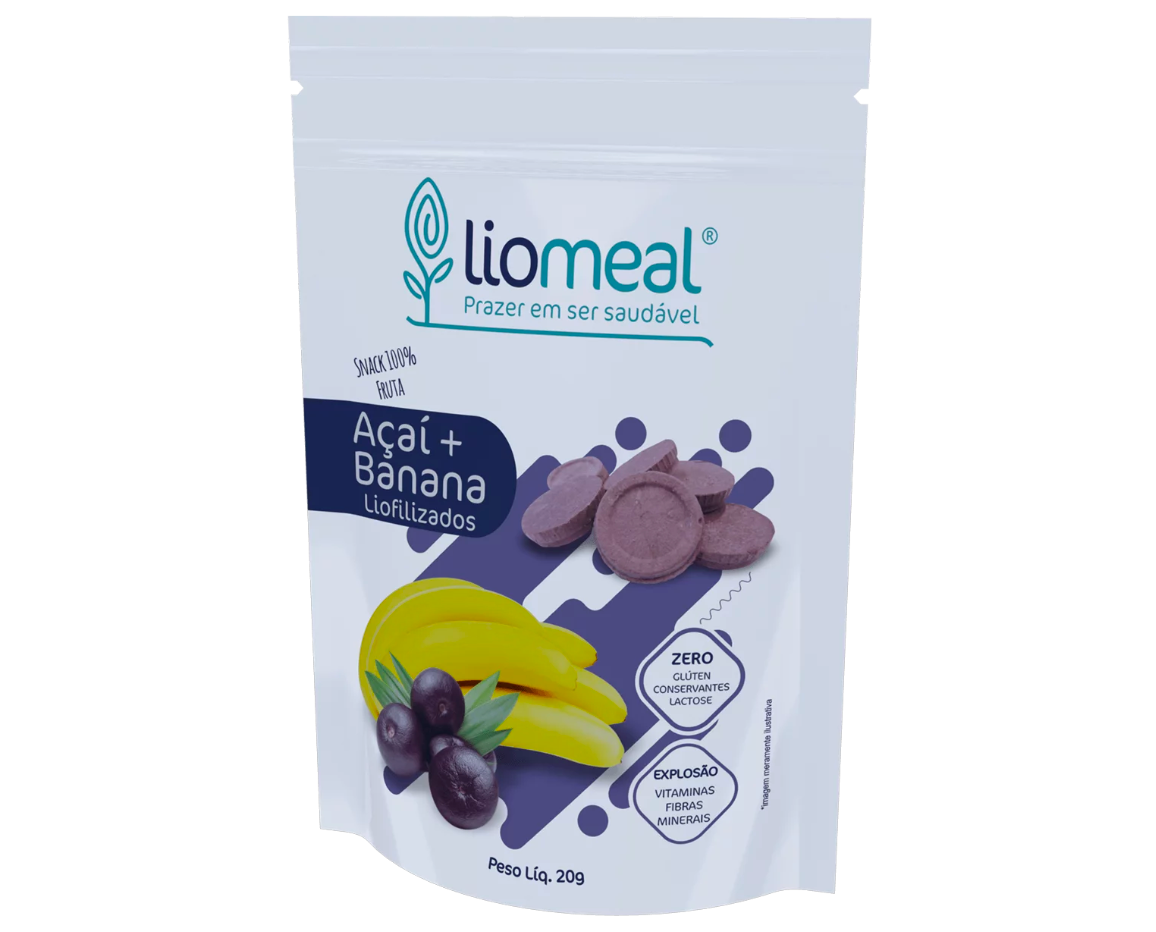 Açaí e Banana Liofilizado 20g Liomeal