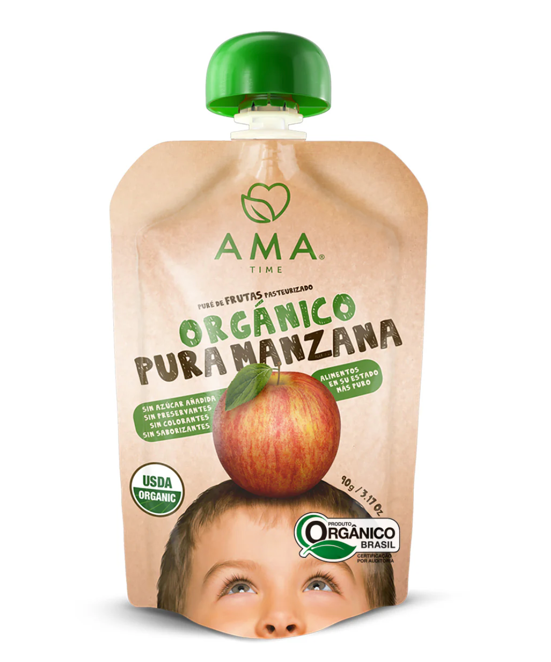 Purê de Frutas Maçã 90g AMA Time