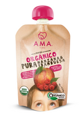 Purê de Frutas Maçã e Framboesa 90g AMA Time