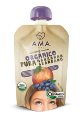 Purê de Frutas Maçã e Mirtilos 90g AMA Time