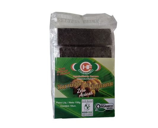 Barrinha Banana sem Açúcar Orgânico 150g 10 unidades HF Carraro 587