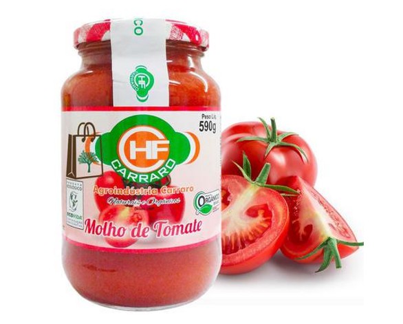 Molho de Tomate Orgânico 580g HF Carraro