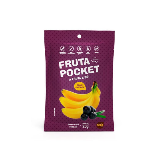 Banana e Açaí Liofilizada 20g Fruta Pocket 1000